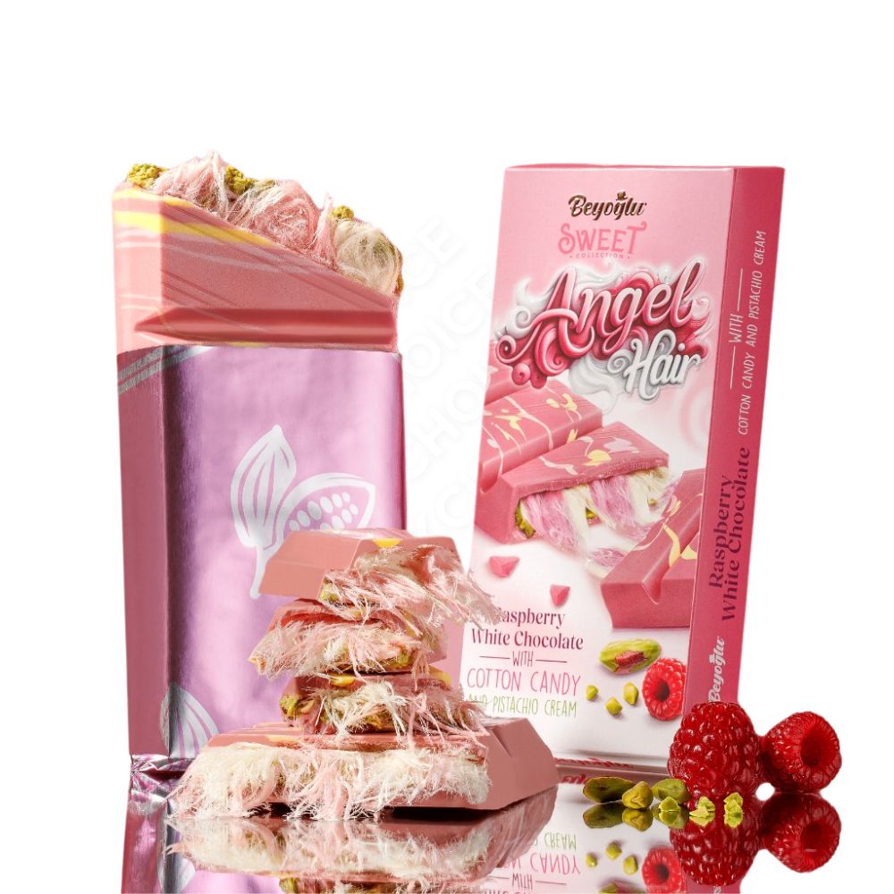 Bey Angel Hair Raspberry Chocolate With Candyfloss &Pistachio